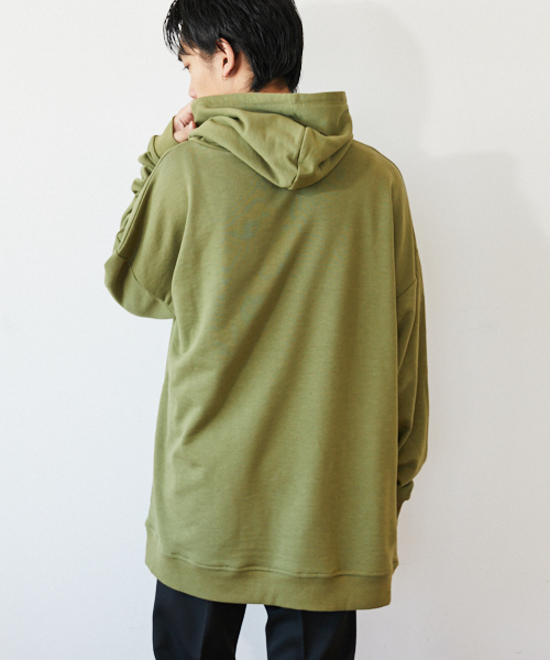kutir（クティール）の「【ウルトラルーズシルエット】 裏毛パーカー（パーカー・メンズ・ホワイト/ベージュ/カーキ/ライトグリーン/スミクロ・MEDIUM/LARGE）」の17枚目の写真