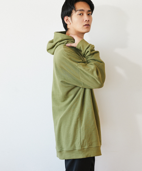 kutir（クティール）の「【ウルトラルーズシルエット】 裏毛パーカー（パーカー・メンズ・ホワイト/ベージュ/カーキ/ライトグリーン/スミクロ・MEDIUM/LARGE）」の18枚目の写真