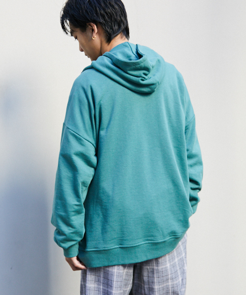 kutir（クティール）の「【ウルトラルーズシルエット】 裏毛パーカー（パーカー・メンズ・ホワイト/ベージュ/カーキ/ライトグリーン/スミクロ・MEDIUM/LARGE）」の11枚目の写真