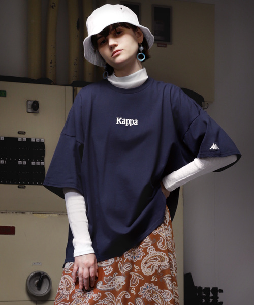 Kappa（カッパ）の「【Kappa/カッパ】 別注ビッグシルエット1/2スリーブカットソー（Tシャツ/カットソー・メンズ・ホワイト/ブラック/ネイビー/オレンジ/グリーン/ライトパープル・FREE）」の5枚目の写真