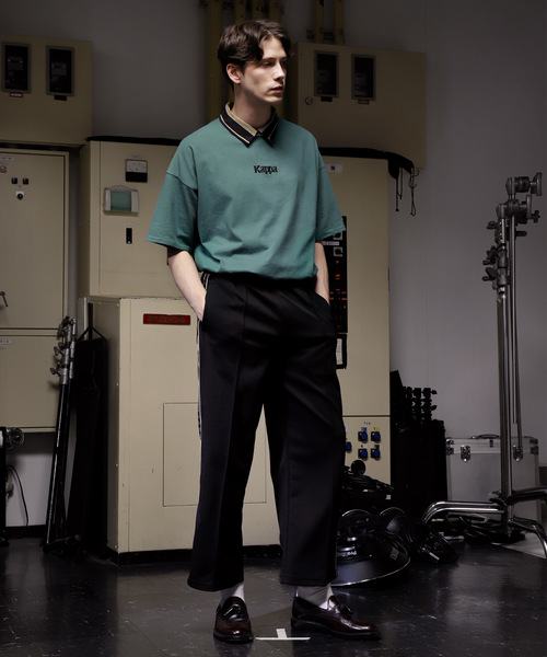 Kappa（カッパ）の「【Kappa/カッパ】 別注ビッグシルエット1/2スリーブカットソー（Tシャツ/カットソー・メンズ・ホワイト/ブラック/ネイビー/オレンジ/グリーン/ライトパープル・FREE）」の4枚目の写真