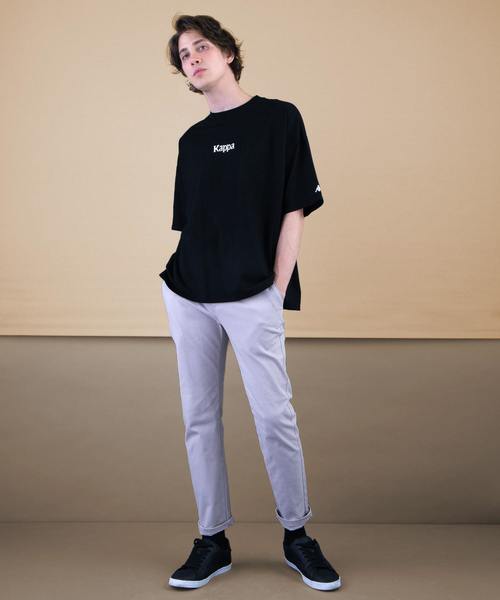 Kappa（カッパ）の「【Kappa/カッパ】 別注ビッグシルエット1/2スリーブカットソー（Tシャツ/カットソー・メンズ・ホワイト/ブラック/ネイビー/オレンジ/グリーン/ライトパープル・FREE）」の10枚目の写真