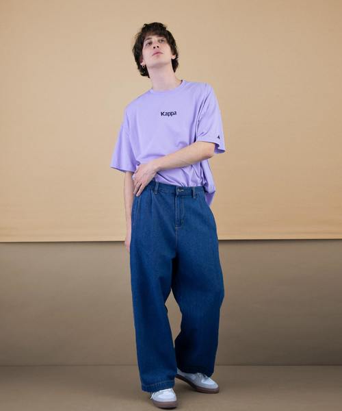 Kappa（カッパ）の「【Kappa/カッパ】 別注ビッグシルエット1/2スリーブカットソー（Tシャツ/カットソー・メンズ・ホワイト/ブラック/ネイビー/オレンジ/グリーン/ライトパープル・FREE）」の14枚目の写真