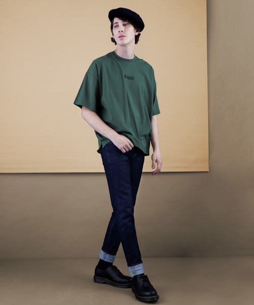 Kappa（カッパ）の「【Kappa/カッパ】 別注ビッグシルエット1/2スリーブカットソー（Tシャツ/カットソー・メンズ・ホワイト/ブラック/ネイビー/オレンジ/グリーン/ライトパープル・FREE）」の8枚目の写真