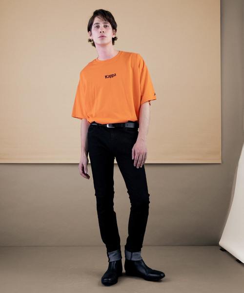 Kappa（カッパ）の「【Kappa/カッパ】 別注ビッグシルエット1/2スリーブカットソー（Tシャツ/カットソー・メンズ・ホワイト/ブラック/ネイビー/オレンジ/グリーン/ライトパープル・FREE）」の22枚目の写真