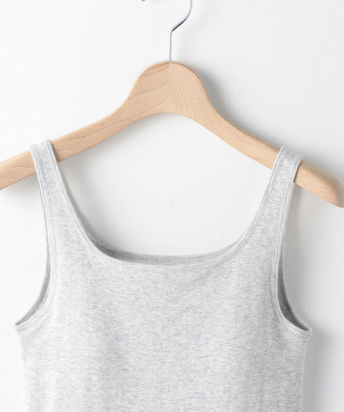 coen（コーエン）の「【取り外し可】カップ付きタンクトップ（タンクトップ・レディース・ライトグレー/ブラック/ナチュラル/ケリー・MEDIUM/LARGE）」の6枚目の写真