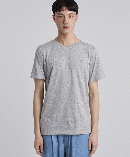 Saturdays NYC（サタデーズ ニューヨークシティ ）の「Embroidered Slash T-Shirt（Tシャツ/カットソー・メンズ・グレー/オレンジ/ネイビー・L/M/S/XL/XS）」の2枚目の写真