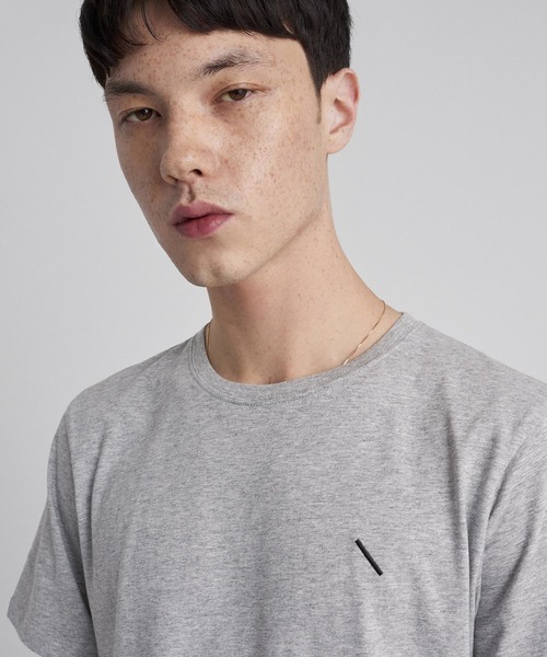 Saturdays NYC（サタデーズ ニューヨークシティ ）の「Embroidered Slash T-Shirt（Tシャツ/カットソー・メンズ・グレー/オレンジ/ネイビー・L/M/S/XL/XS）」の4枚目の写真