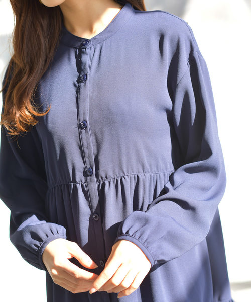 rps（アールピーエス）の「ティアードロングシャツワンピース（シャツワンピース・レディース・グレー/ラベンダー/ネイビー・M）」の11枚目の写真