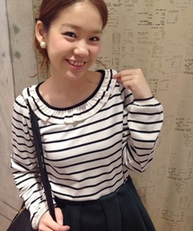 Chico | ボーダーフリルインナーT(Tシャツ/カットソー)