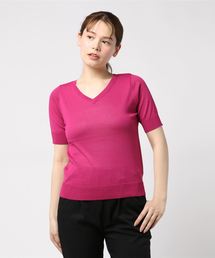 Te chichi | 天竺Ｖネックプルオーバー(ニット/セーター)