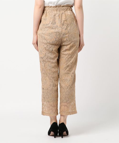 flower（フラワー）の「フラワリーレースパンツ（その他パンツ・レディース・ブラウン/グレー/ピンク・FREE）」の5枚目の写真