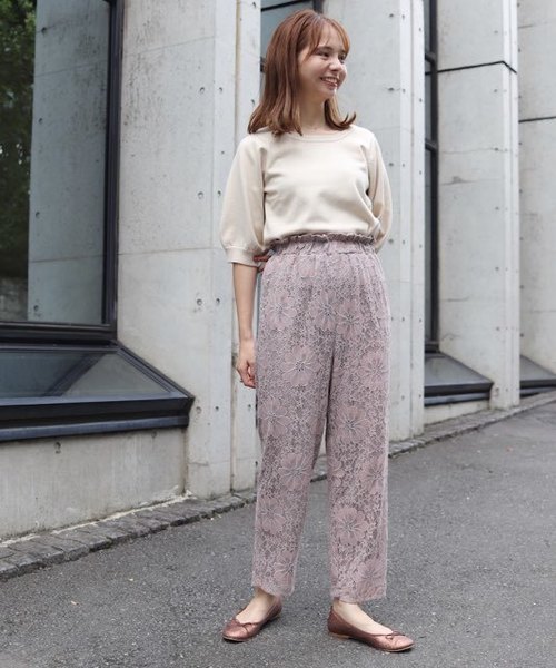 flower（フラワー）の「フラワリーレースパンツ（その他パンツ・レディース・ブラウン/グレー/ピンク・FREE）」の3枚目の写真