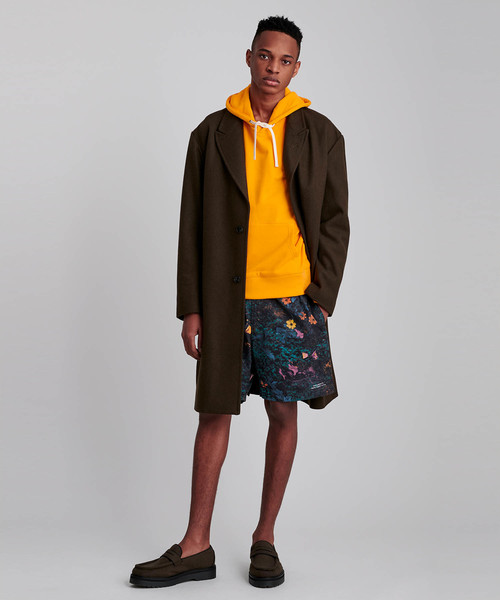Saturdays NYC(サタデーズ ニューヨークシティ )の「Ditch Slash Embroidered Hoodie(パーカー・メンズ・イエロー・XL/XS/S/M/L)」の2枚目の写真