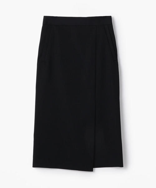 TOMORROWLAND （トゥモローランド）の「ライトダブルクロス サイドスリットスカート（スカート・レディース・ネイビー/グリーン/ライトベージュ・40/36/34/32）」の3枚目の写真