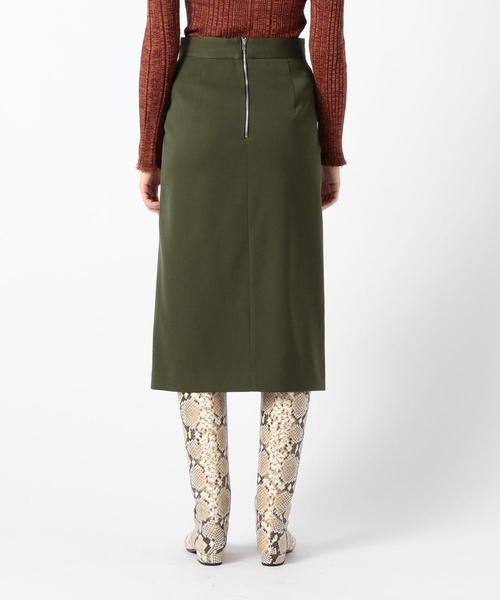 TOMORROWLAND （トゥモローランド）の「ライトダブルクロス サイドスリットスカート（スカート・レディース・ネイビー/グリーン/ライトベージュ・40/36/34/32）」の11枚目の写真