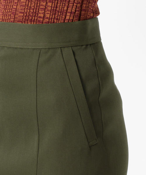 TOMORROWLAND （トゥモローランド）の「ライトダブルクロス サイドスリットスカート（スカート・レディース・ネイビー/グリーン/ライトベージュ・40/36/34/32）」の7枚目の写真