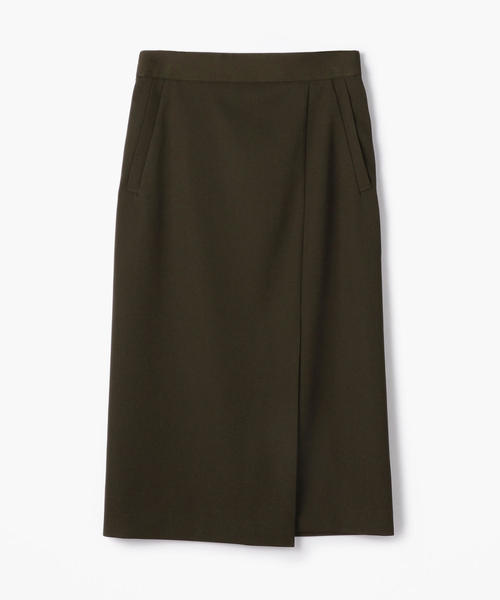 TOMORROWLAND （トゥモローランド）の「ライトダブルクロス サイドスリットスカート（スカート・レディース・ネイビー/グリーン/ライトベージュ・40/36/34/32）」の5枚目の写真