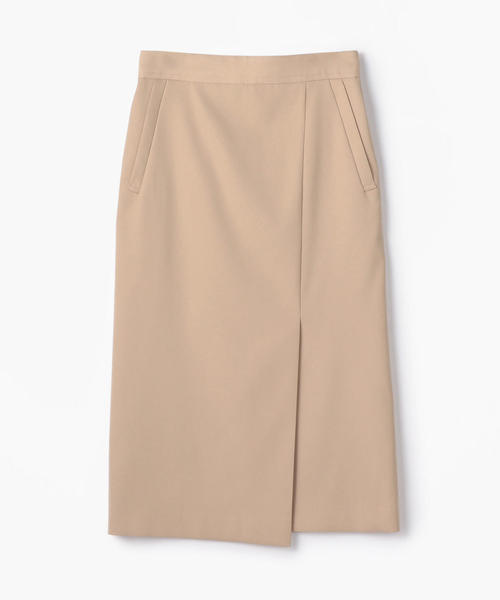 TOMORROWLAND （トゥモローランド）の「ライトダブルクロス サイドスリットスカート（スカート・レディース・ネイビー/グリーン/ライトベージュ・40/36/34/32）」の4枚目の写真