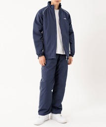 【FILA/フィラ】ブランド ロゴ 刺繍 配色切替 中綿 ビックシルエット 上下 ジャージ セットアップ トラックジャケット ジョガーパンツ ウィンドブレーカー/シャカシャカジャージ
