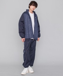 【FILA/フィラ】ブランド ロゴ 刺繍 配色切替 中綿 ビックシルエット 上下 ジャージ セットアップ トラックジャケット ジョガーパンツ ウィンドブレーカー/シャカシャカジャージ