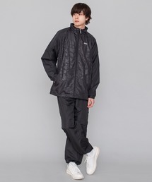 【FILA/フィラ】ブランド ロゴ 刺繍 配色切替 中綿 ビックシルエット 上下 ジャージ セットアップ トラックジャケット ジョガーパンツ ウィンドブレーカー/シャカシャカジャージ
