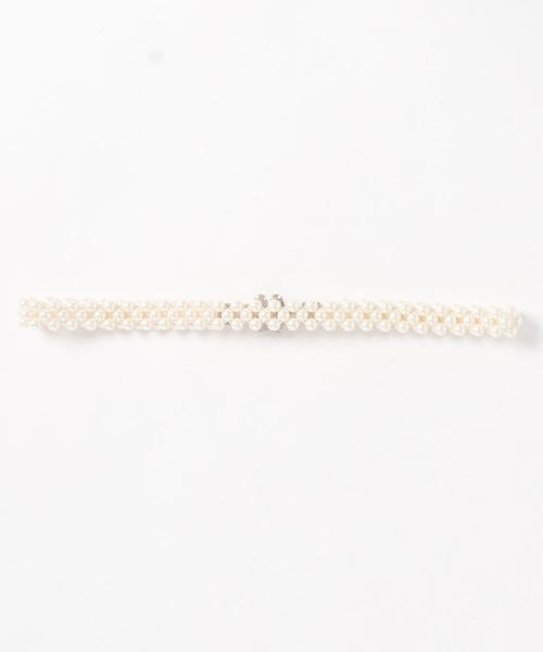 Cupid Heart（キューピッドハート）の「【Cupid Heart】結婚式ベルト パールゴムベルト（ベルト・レディース・ベージュ・MEDIUM）」の2枚目の写真