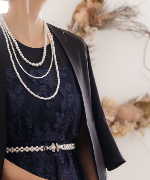 Cupid Heart（キューピッドハート）の「【Cupid Heart】結婚式ベルト パールゴムベルト（ベルト・レディース・ベージュ・MEDIUM）」の6枚目の写真