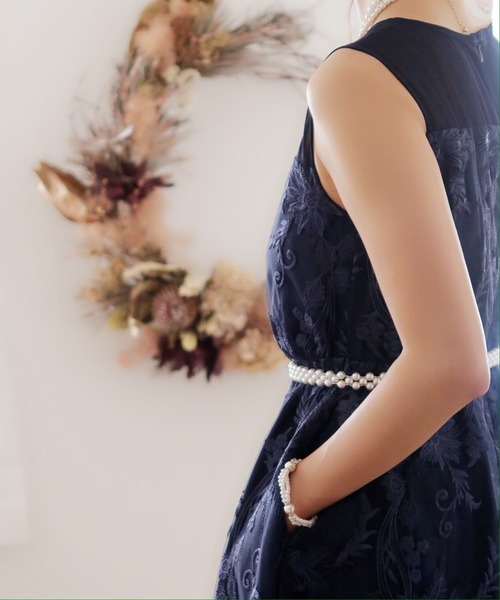 Cupid Heart（キューピッドハート）の「【Cupid Heart】結婚式ベルト パールゴムベルト（ベルト・レディース・ベージュ・MEDIUM）」の4枚目の写真