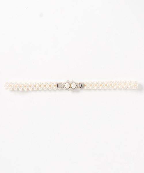 Cupid Heart（キューピッドハート）の「【Cupid Heart】結婚式ベルト パールゴムベルト（ベルト・レディース・ベージュ・MEDIUM）」の3枚目の写真