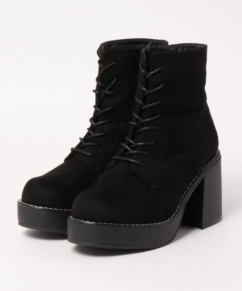 KOBE LETTUCE（コウベレタス）の「厚底ボリュームソールレースアップブーツ（ブーツ・レディース・ブラック/ブラウン/ブラック系その他・LL/S/M/L）」の7枚目の写真