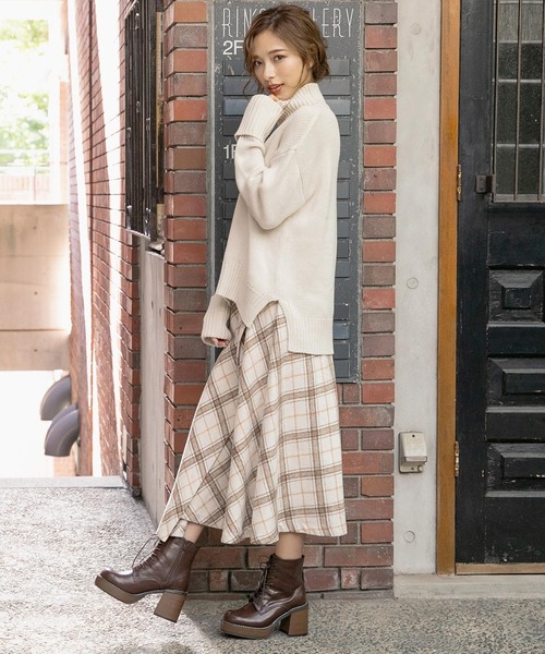 KOBE LETTUCE（コウベレタス）の「厚底ボリュームソールレースアップブーツ（ブーツ・レディース・ブラック/ブラウン/ブラック系その他・LL/S/M/L）」の13枚目の写真