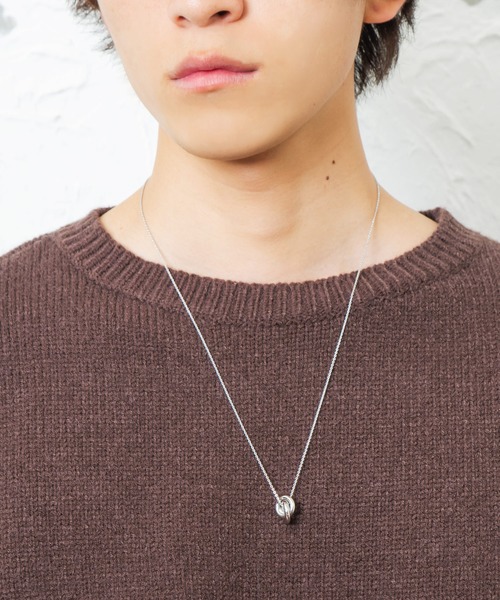 MinoriTY（マイノリティ）の「【MinoriTY】ダブルリング タイニーネックレス ユニセックス メンズ（ネックレス・メンズ・シルバー/ゴールド・60）」の4枚目の写真