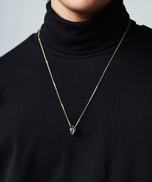 MinoriTY（マイノリティ）の「【MinoriTY】ダブルリング タイニーネックレス ユニセックス メンズ（ネックレス・メンズ・シルバー/ゴールド・60）」の9枚目の写真