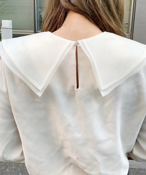 apres jour(アプレジュール)の「オーガンジー襟ハートブラウス【ZOZOTOWN限定アイテム】(シャツ/ブラウス・レディース・アイボリー/ライトグリーン/ピンクベージュ・フリー)」の19枚目の写真