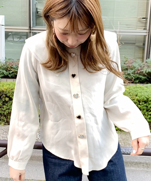 apres jour(アプレジュール)の「オーガンジー襟ハートブラウス【ZOZOTOWN限定アイテム】(シャツ/ブラウス・レディース・アイボリー/ライトグリーン/ピンクベージュ・フリー)」の20枚目の写真