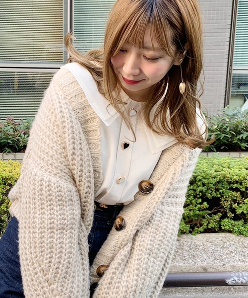 apres jour(アプレジュール)の「オーガンジー襟ハートブラウス【ZOZOTOWN限定アイテム】(シャツ/ブラウス・レディース・アイボリー/ライトグリーン/ピンクベージュ・フリー)」の14枚目の写真