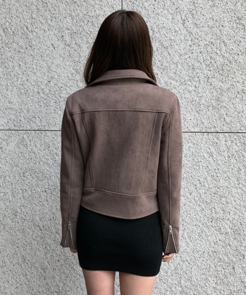 ENVYM（アンビー）の「ライダースＪＫ（ライダースジャケット・レディース・ブラック/グレー・FREE）」の6枚目の写真