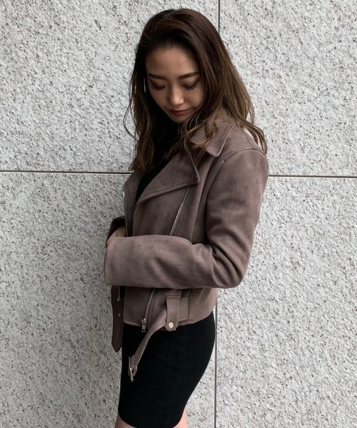 ENVYM（アンビー）の「ライダースＪＫ（ライダースジャケット・レディース・ブラック/グレー・FREE）」の10枚目の写真