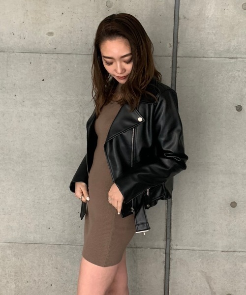 ENVYM（アンビー）の「ライダースＪＫ（ライダースジャケット・レディース・ブラック/グレー・FREE）」の12枚目の写真