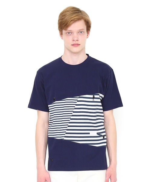 セール パネルtシャツ カッティングボーダービューティフルシャドー ネイビー Tシャツ カットソー Design Tshirts Store Graniph デザイン ティーシャツ ストア グラニフ のファッション通販 Zozotown