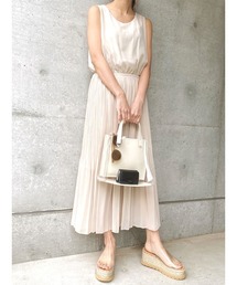 Sheer pleats ワンピース