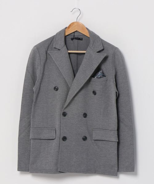 ONE DAY KMC (ワンデイケーエムシー)の「カルゼ ダブルテーラードJK(テーラードジャケット・メンズ・ネイビー/杢グレー/ブラック・MEDIUM/LARGE)」の1枚目の写真