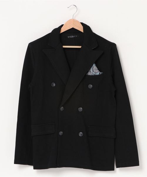 ONE DAY KMC (ワンデイケーエムシー)の「カルゼ ダブルテーラードJK(テーラードジャケット・メンズ・ネイビー/杢グレー/ブラック・MEDIUM/LARGE)」の2枚目の写真