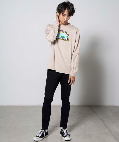 WEGO（ウィゴー）の「WEGO/マウンテンモチーフロンT（Tシャツ/カットソー・メンズ・ホワイト/ベージュ・LARGE/MEDIUM/SMALL）」の14枚目の写真