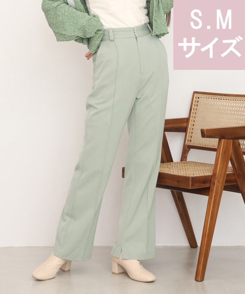 one after another NICE CLAUP(ワンアフターアナザーナイスクラップ)の「センタータックスラックス(スラックス・レディース・ブラウン/オレンジ/ミント/モカ/ピンクベージュ・SMALL/MEDIUM)」の4枚目の写真