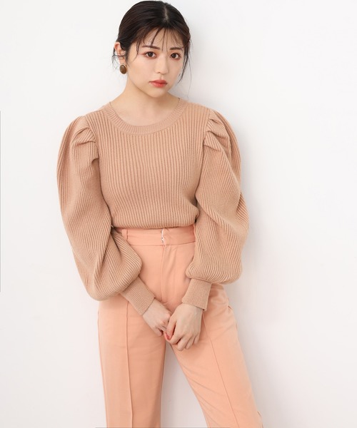one after another NICE CLAUP(ワンアフターアナザーナイスクラップ)の「センタータックスラックス(スラックス・レディース・ブラウン/オレンジ/ミント/モカ/ピンクベージュ・SMALL/MEDIUM)」の9枚目の写真