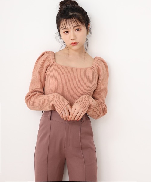 one after another NICE CLAUP(ワンアフターアナザーナイスクラップ)の「センタータックスラックス(スラックス・レディース・ブラウン/オレンジ/ミント/モカ/ピンクベージュ・SMALL/MEDIUM)」の20枚目の写真