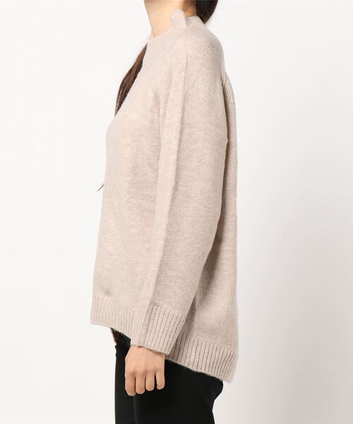 n'ee-ne(ネーネ)の「7G ブークレ スタンドネックニット(ニット/セーター・レディース・ベージュ/ブラウン/グレー・L/M)」の12枚目の写真