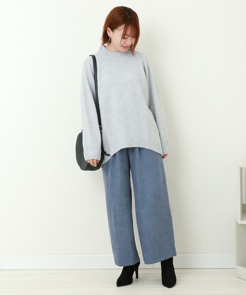 n'ee-ne(ネーネ)の「7G ブークレ スタンドネックニット(ニット/セーター・レディース・ベージュ/ブラウン/グレー・L/M)」の13枚目の写真